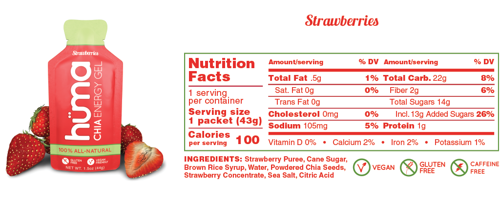 Chia Energy Gel: Original (Strawberries)